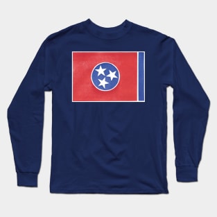 Tennessee State Flag Linocut Long Sleeve T-Shirt